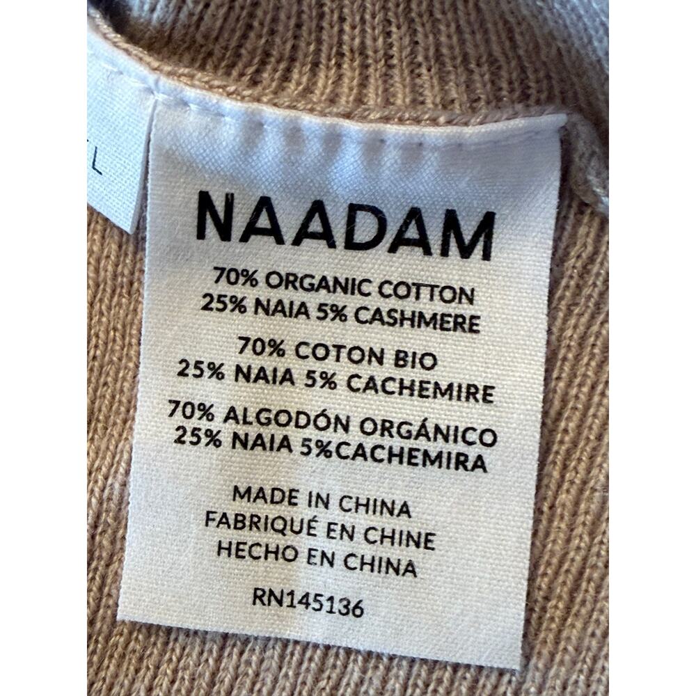 Nadaam Taupe Organic Cotton Cashmere Blend Bolero Cardigan Shrug One Size EUC - Picture 4 of 7